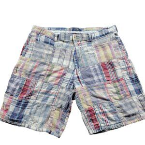 Polo Ralph Lauren Short Mens 36 Colorful Patchwork Plaid Preppy Chino